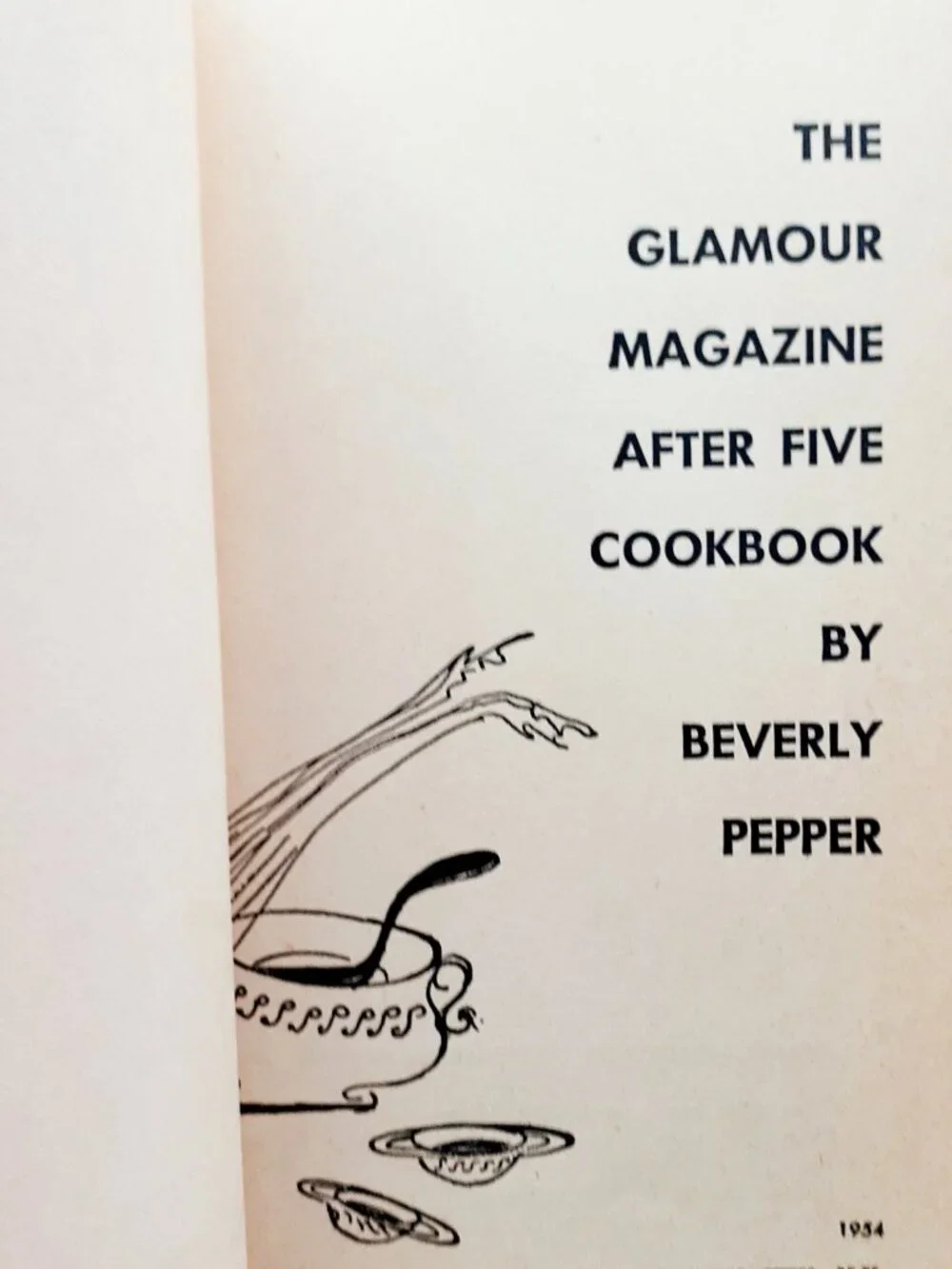 Vintage 50s Glamour Magazine After Five Cookbook